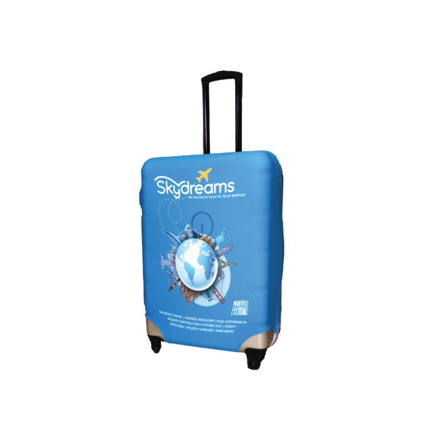 Etui na walizkę z nadrukiem