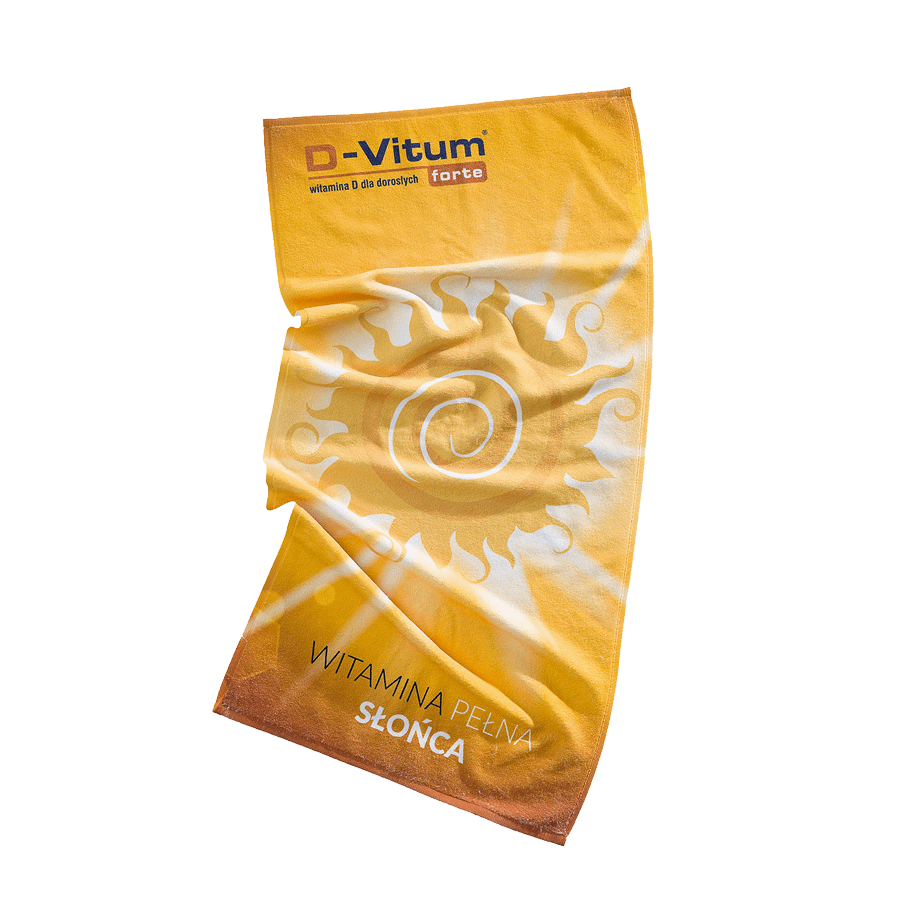 Ręcznik z mikrofibry pluszowej z nadrukiem